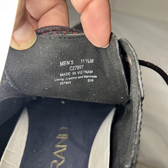 Men's Black Original Grand Energyweave Perforated Plain Toe Oxfords Size 11.5‎ - Picture 8 of 9